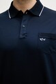 Pamučna polo majica Paul&Shark 25411209 mornarsko plava