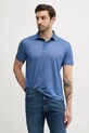 Paul&Shark polo lniane regular niebieski 25411243