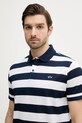 Памучна тениска с яка Paul&Shark тъмносин C0P1228