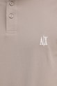 Памучна тениска с яка Armani Exchange XM000367.AF13022.NOS кафяв