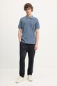 Bavlněné polo tričko Marc O'Polo 522226653000 modrá SS25