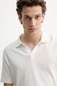 Marc O'Polo polo z domieszką lnu biały 523209153026