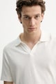 Πόλο με μείγμα με λινό Marc O'Polo λευκό 523209153026