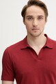 Поло з домішкою льону Marc O'Polo бордо 523209153026