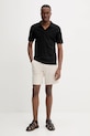 Marc O'Polo tricou polo din in 523209153026 negru SS25