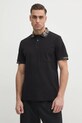Bavlněné polo tričko Versace Jeans Couture potisk černá 78GAGT04.CJ01T