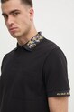 Pamučna polo majica Versace Jeans Couture crna 78GAGT04.CJ01T