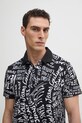 Хлопковое поло Versace Jeans Couture чёрный 78GAG6R0.JS459