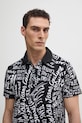 Versace Jeans Couture polo bawełniane czarny 78GAG6R0.JS459