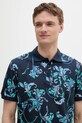Bavlnené polo tričko Versace Jeans Couture tmavomodrá 78GAG6S0.JS460