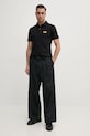 Versace Jeans Couture polo de bumbac 78GAGT08.CJ01T negru SS25