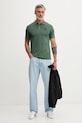 EA7 Emporio Armani polo męskie bawełniane z elastanem PJVUZ.8NPF16 zielony SS26