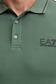 EA7 Emporio Armani polo męskie bawełniane z elastanem PJVUZ.8NPF16 zielony