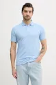 Lindbergh polo z elastanem niebieski 30.404016.BRIGHT.BLU