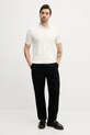 Тениска с яка Lindbergh 30.404016.SALT.WHITE бежов SS25