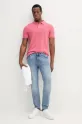 Pamučna polo majica United Colors of Benetton 3088U3023 narančasta SS25