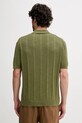 Oblečenie Polo tričko s prímesou ľanu United Colors of Benetton 115GK301G zelená