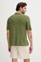 Oblečenie Ľanové polo United Colors of Benetton 3UTFU302A zelená