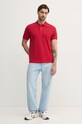 Pepe Jeans pamut póló ESSENTIAL POLO CONTRAST LOGO PM542298 piros SS25