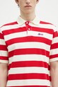 Pamučna polo majica ICECREAM Running Dog Ss Striped Rugby Top crvena IC24468