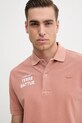 Lacoste polo de bumbac portocaliu PH0349
