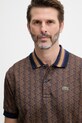 Lacoste polo męskie brązowy DH1417