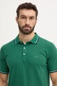 Lindbergh polo bawełniane zielony 30.404010.GREEN.CASH