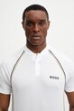BOSS Green tricou polo slim alb 50538122