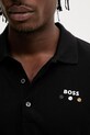 Бавовняне поло BOSS Green 50545707 чорний