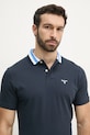 Barbour polo bawełniane Hawkesmoor Tipped Tailored Fit Polo Shirt granatowy MML1443