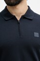 BOSS Orange polo męskie z bawełną 50537507 granatowy