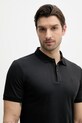 Βαμβακερό μπλουζάκι πόλο Calvin Klein μαύρο K10K114135