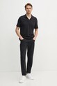 Поло с примесью льна Calvin Klein K10K114136 чёрный SS25