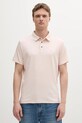 Bavlněné polo tričko Calvin Klein hladký béžová LV04LB276G