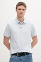 Bavlněné polo tričko Calvin Klein hladký modrá LV04LB276G