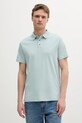 Bavlněné polo tričko Calvin Klein hladký tyrkysová LV04LB276G