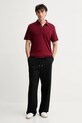 Calvin Klein polo bawełniane LV04LB276G bordowy AW25