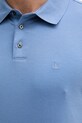 Памучна тениска с яка Calvin Klein син LV04LB276G