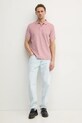 Бавовняне поло Calvin Klein K10K114475 рожевий SS25