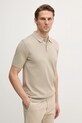 Calvin Klein polo bawełniane bawełna beżowy K10K114476