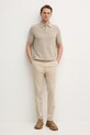Calvin Klein polo bawełniane K10K114476 beżowy SS25
