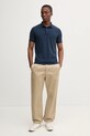 Superdry polo de bumbac M1110440A.98T bleumarin SS25