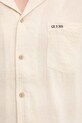 Рубашка с примесью льна Guess бежевый F5GH03.WH431