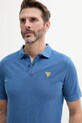 Bavlnené polo tričko Guess modrá F5GP00.K9WF1