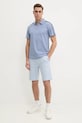 Calvin Klein Jeans polo bawełniane J30J327240 niebieski SS25