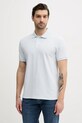 Бавовняне поло Calvin Klein Jeans блакитний LV040EM269
