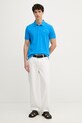 Calvin Klein Jeans polo bărbați din bumbac LV040EM269 albastru SS26