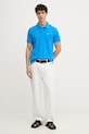 Calvin Klein Jeans polo męskie bawełniane LV040EM269 niebieski SS26