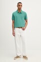 Calvin Klein Jeans polo męskie bawełniane LV040EM269 zielony SS26