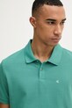 Calvin Klein Jeans polo męskie bawełniane zielony LV040EM269
